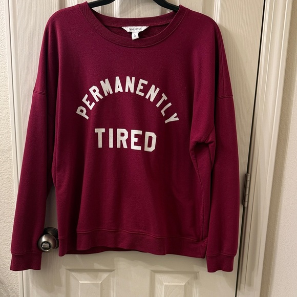 Nine West Tops - Nine West Burgundy Sweatshirt